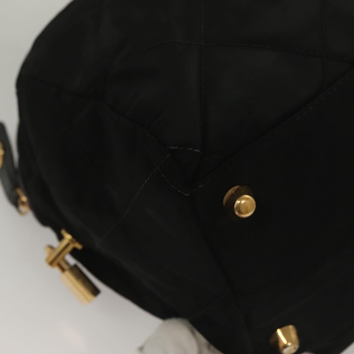 Prada Chain Shoulder Bag Tessuto, BLACK, NYLON, Shoulder bag