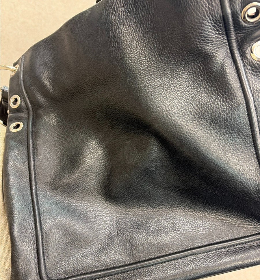 Bally Vintage Shoulder Bag Leather, BLACK, LEATHER, Shoulder bag