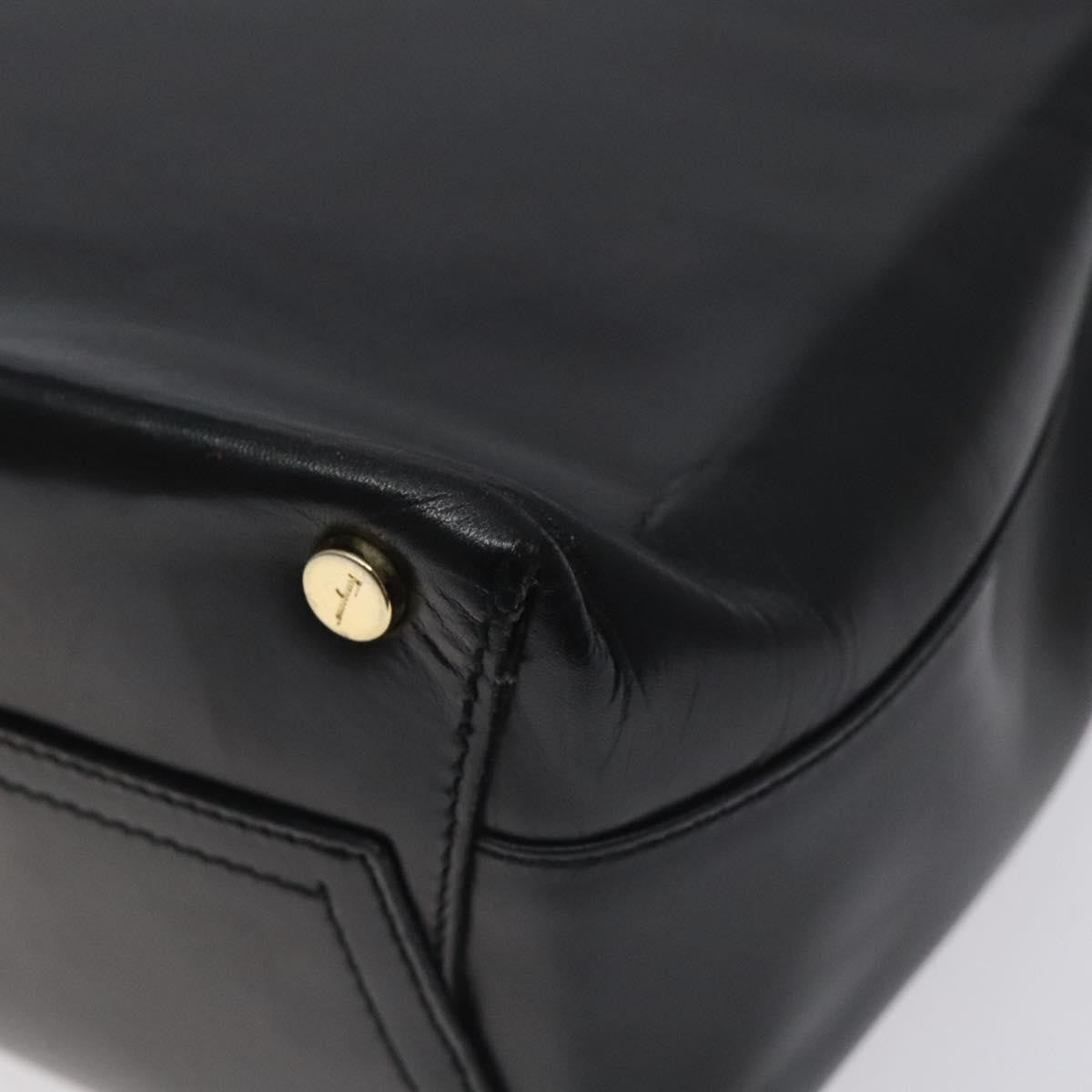 Salvatore Ferragamo Vala Shoulder Bag Leather, BLACK, LEATHER, Shoulder bag