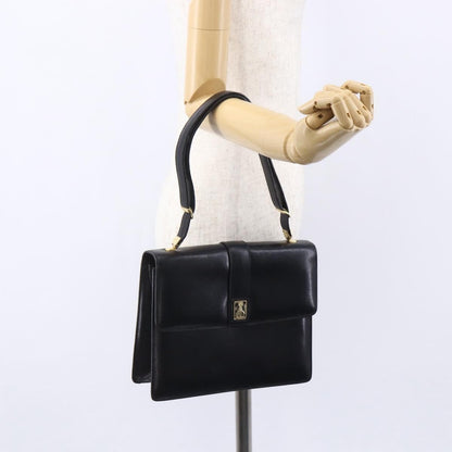 Burberry Vintage Shoulder Bag Leather, BLACK, LEATHER, Shoulder bag