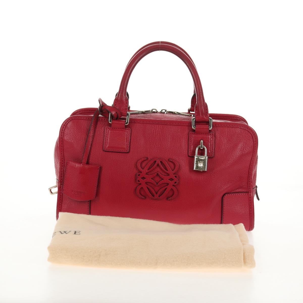 Loewe Amazona Bag Leather, RED, LEATHER, Handbag