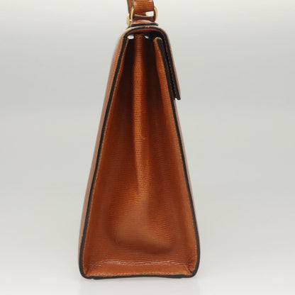 Celine Vintage Logo Top Handle Bag Leather, BROWN, LEATHER, Handbag