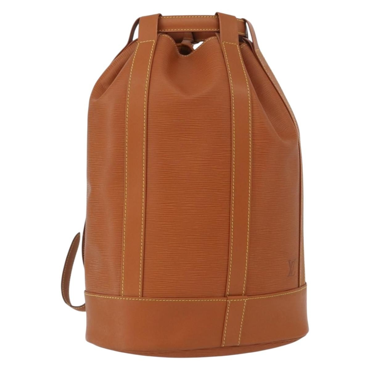 Louis Vuitton Randonnee Backpack Epi Leather, BROWN, LEATHER, Backpack