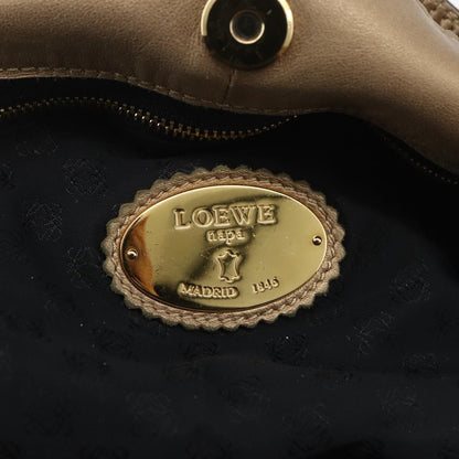 Loewe Anagram Logo Nappa Aire Hand Bag Leather, GOLD, LEATHER, Handbag