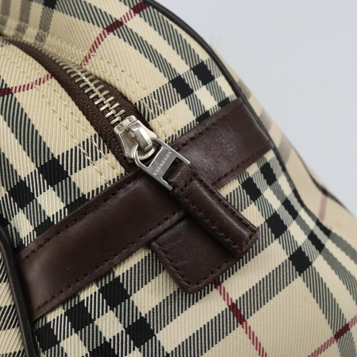 Burberry Nova Check Bowling Bag Canvas, BEIGE, NYLON, Handbag