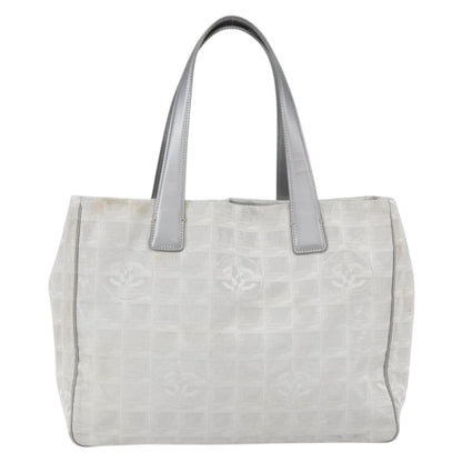 Chanel Travel Line Tote Nylon, SILVER, NYLON, Tote bag