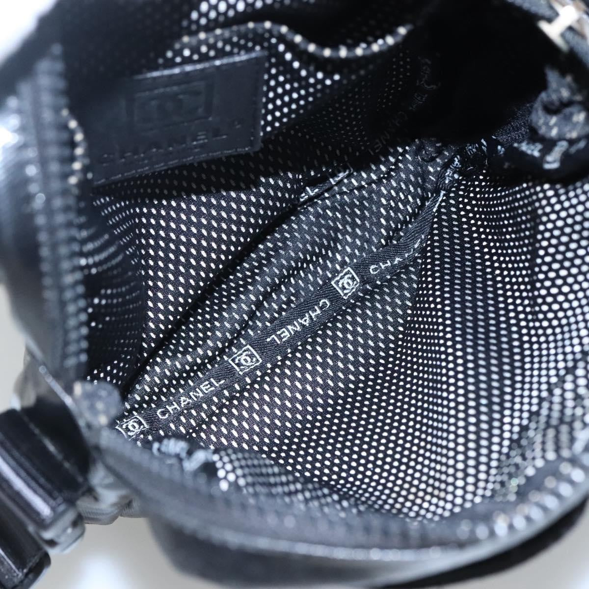 Chanel sports shoulder bag Coco mark, BLACK, CANVAS, Shoulder bag