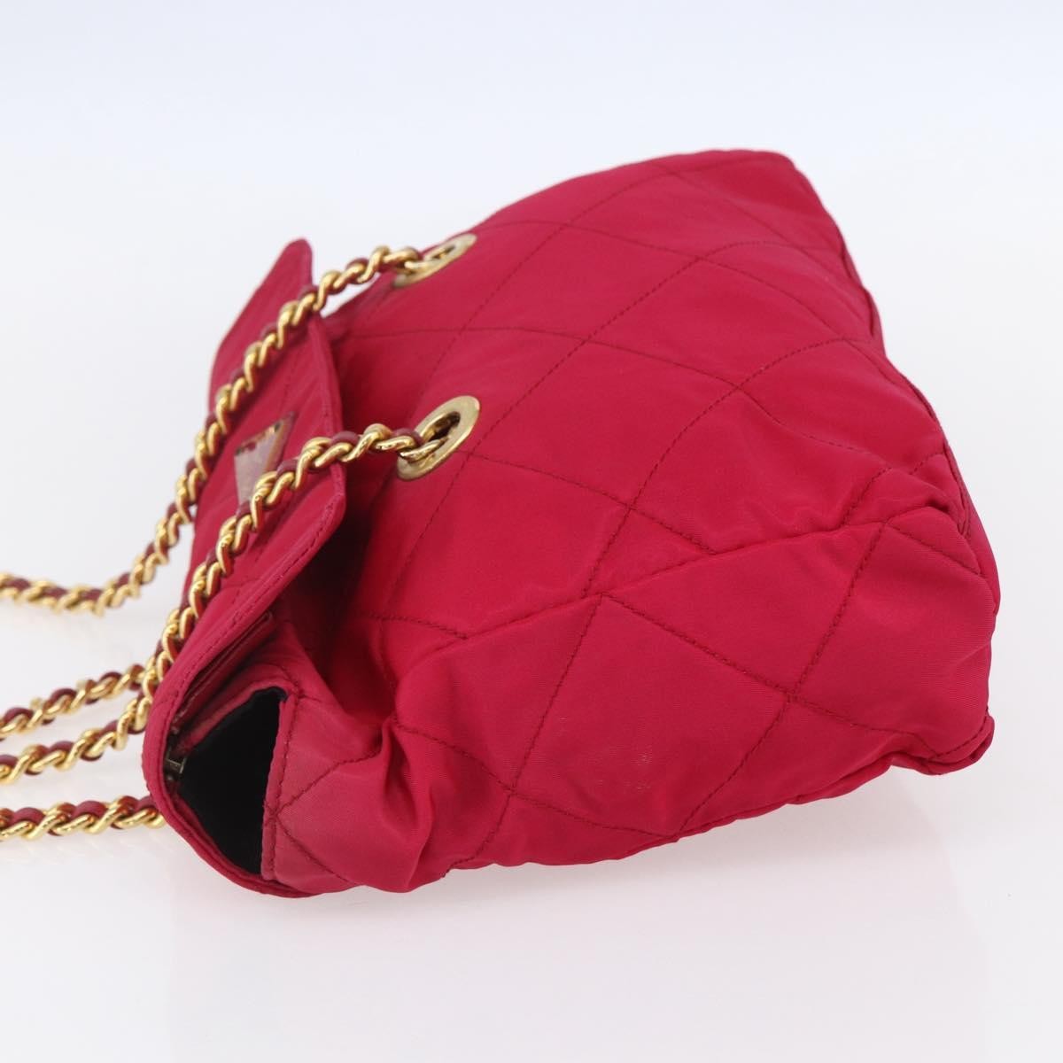 Prada Re-Edition 1995 Chain Tote Quilted Re-Nylon, Pink, Nylon, Shoulder Bag