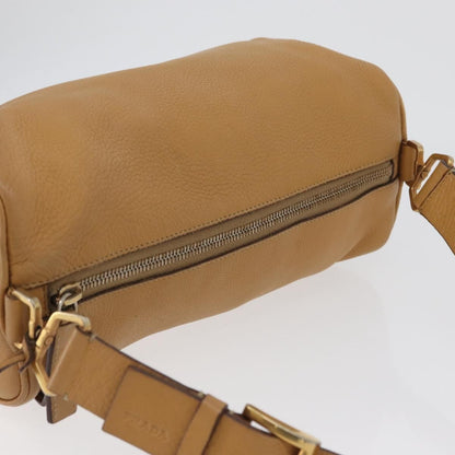 Prada Vintage Shoulder Bag Leather, BROWN, LEATHER, Shoulder bag