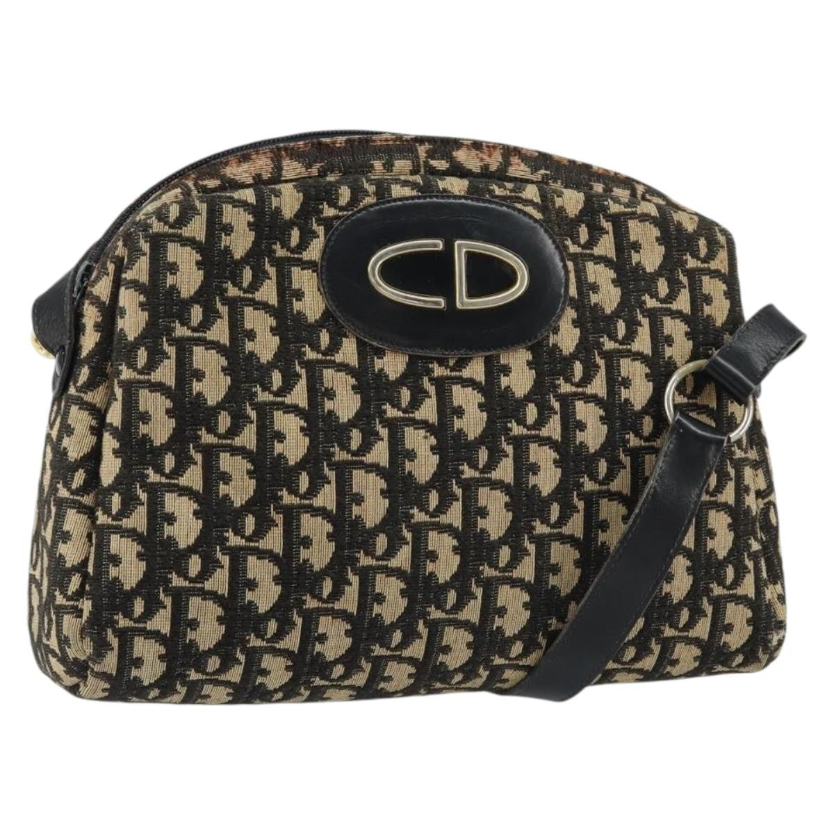 Christian Dior Vintage CD trotter Shoulder bag Canvas, BLACK, CANVAS, Shoulder bag