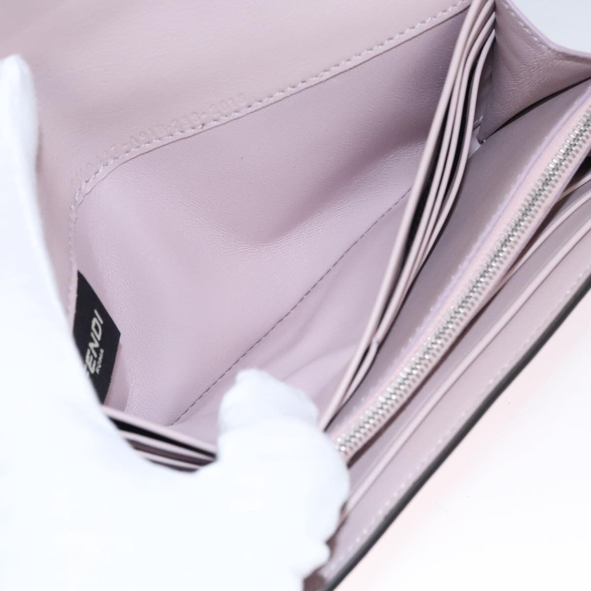 Fendi Peekaboo Wallet Leather, PINK, LEATHER, Wallets