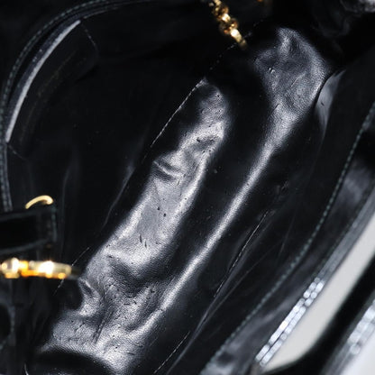 Salvatore Ferragamo Wanda Handbag Patent Leather, BLACK, PATENT_LEATHER, Handbag