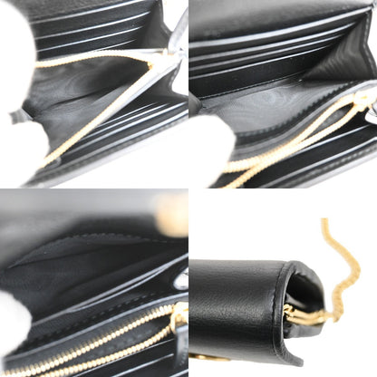 Gucci Blondie NM Chain Flap Bag Leather, BLACK, LEATHER, Shoulder bag