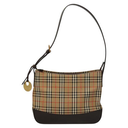 Burberry Shoulder Bag Nova Check Canvas, BEIGE, CANVAS, Shoulder bag