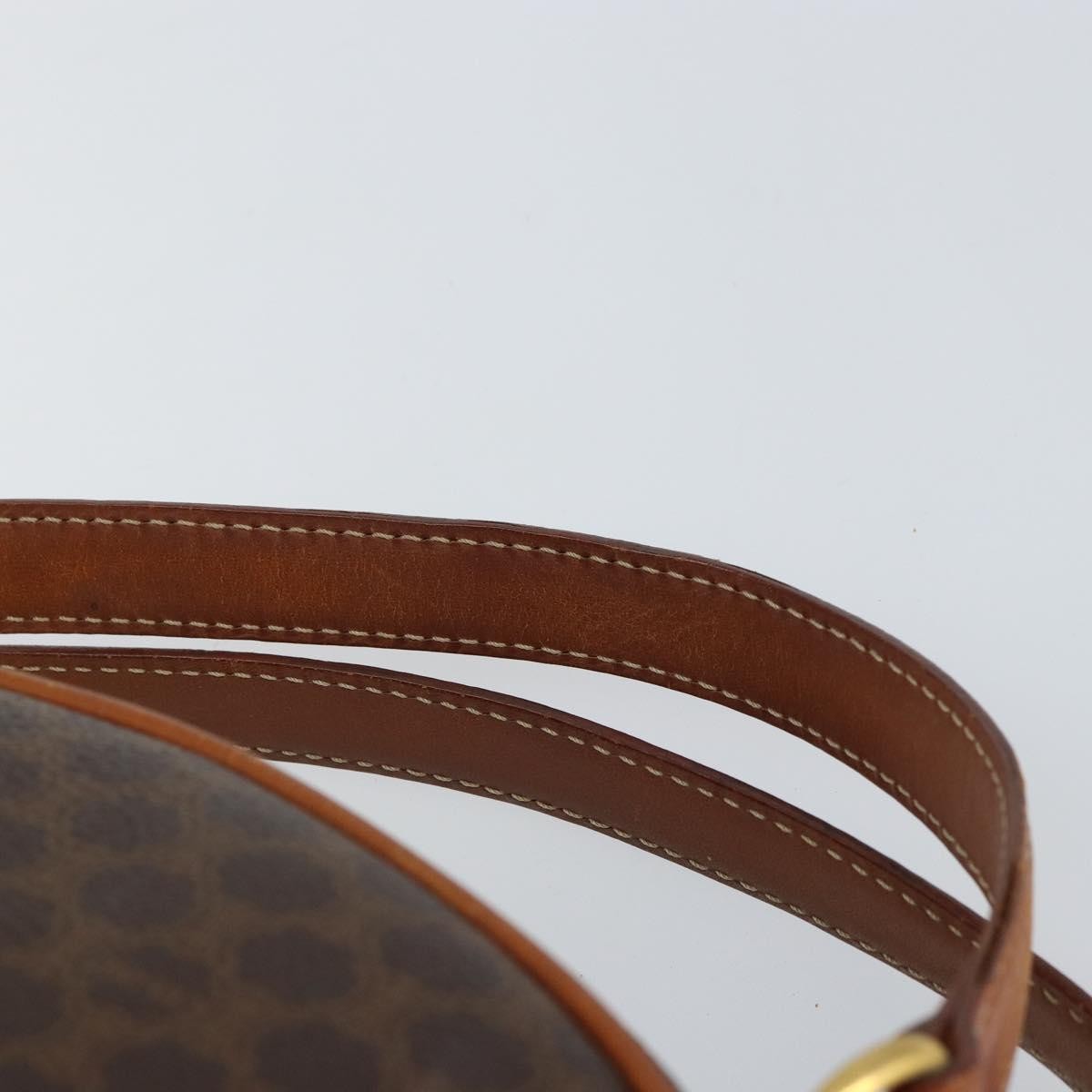 Celine Vintage Macadam Handbag Canvas and Leather, BROWN, CANVAS, Handbag