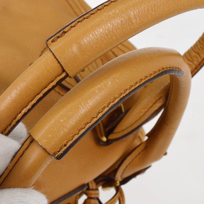 Chloe Paddington Lock Handbag Leather, BEIGE, LEATHER, Handbag