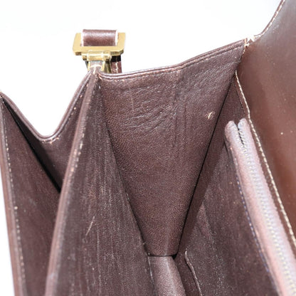 Celine C Sulky Shoulder bag Canvas and Leather, BROWN, CANVAS, Shoulder bag