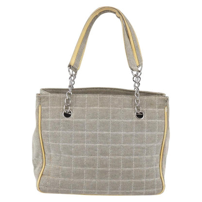 Chanel Camellia No.5 Tote Canvas, GRAY, CANVAS, Tote bag