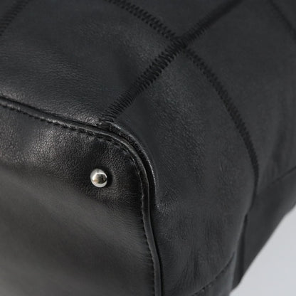 Chanel Square Stitch Tassel Hobo Quilted Leather, BLACK, LEATHER, Handbag