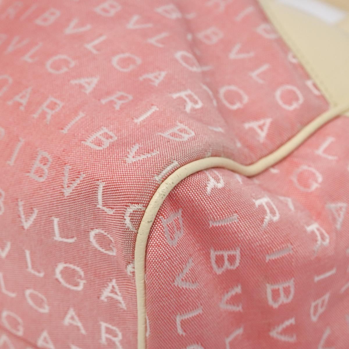 Bvlgari B.Zero1 Logomania Bag Canvas with Leather, PINK, CANVAS, Handbag