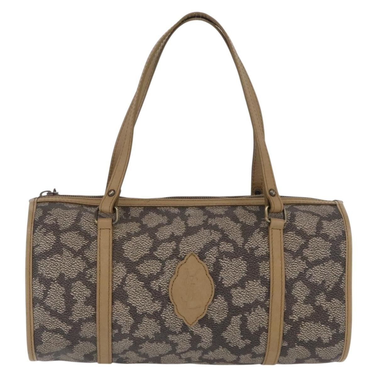 Saint Laurent Vintage Handbag Leather, BEIGE, LEATHER, Handbag