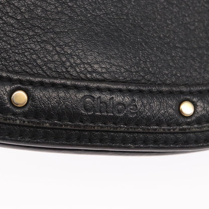 Chloe Nile Crossbody Bag Leather, BLACK, LEATHER, Handbag