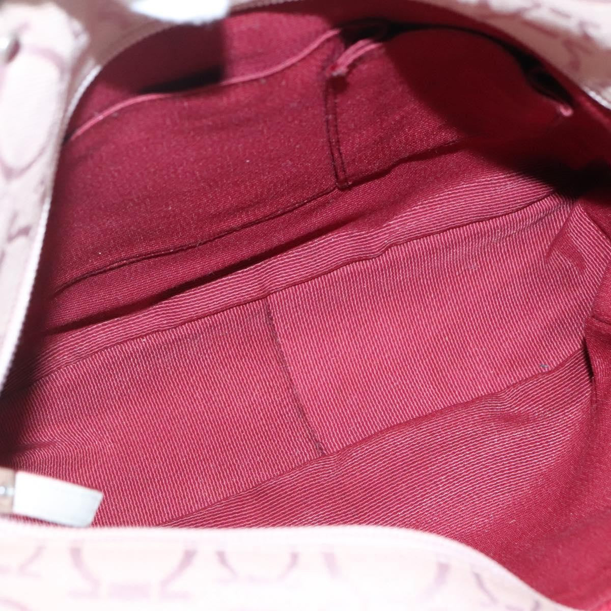 Salvatore Ferragamo Gancini Tote Canvas, PINK, CANVAS, Tote bag