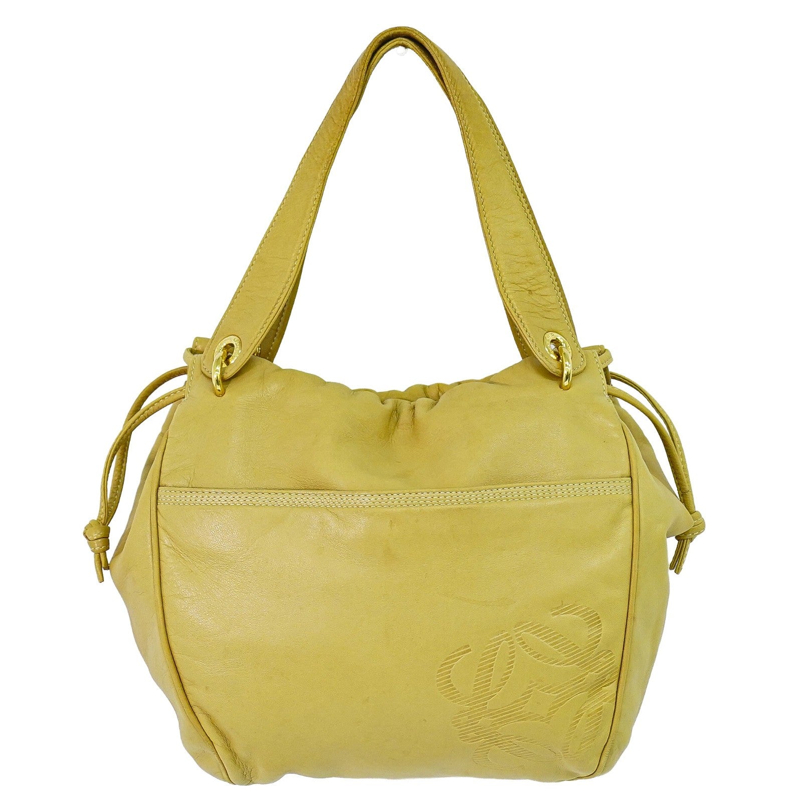Loewe Anagram Tote Leather, Beige, Leather, Tote Bag