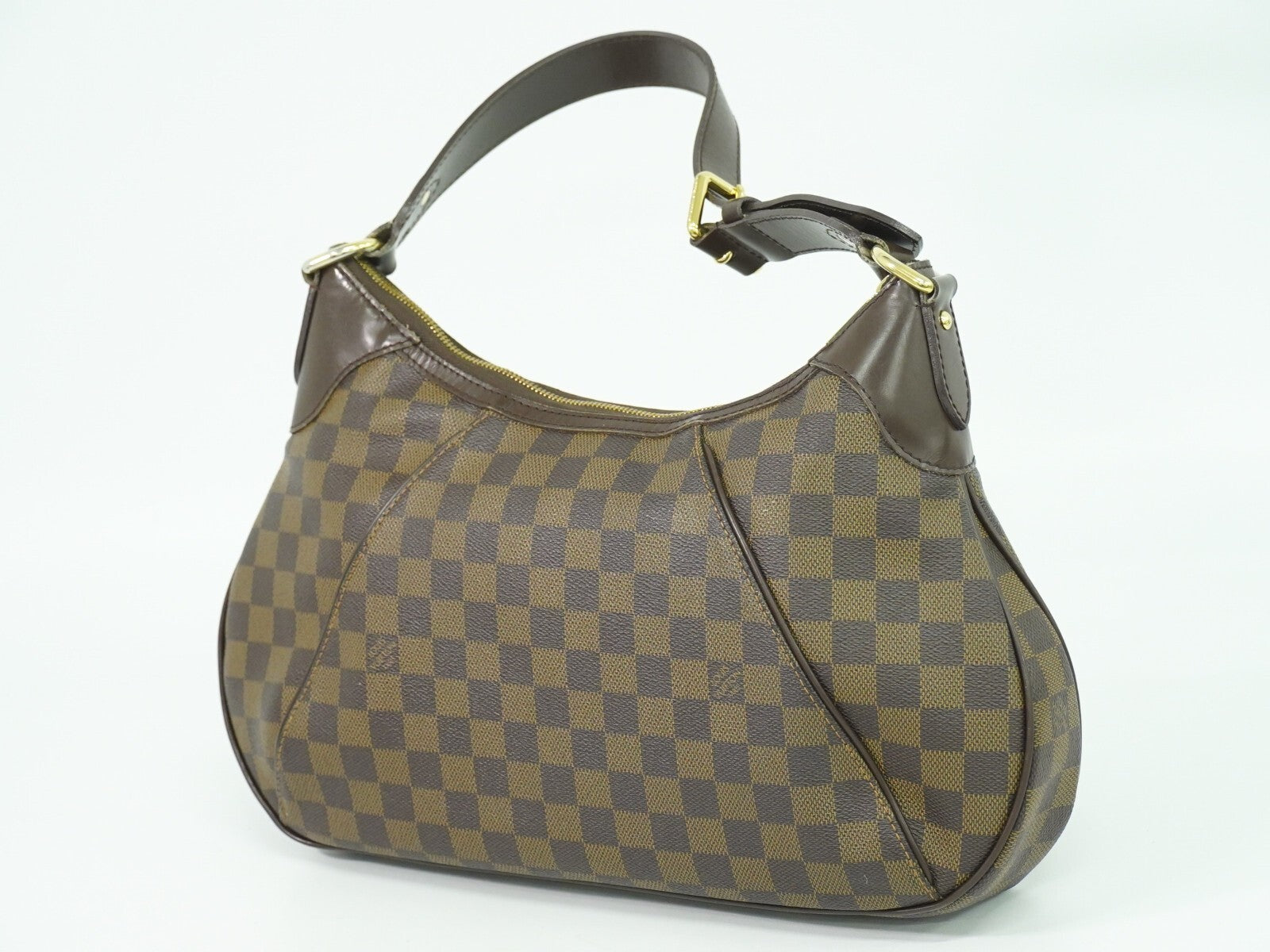 Louis Vuitton Thames Handbag Damier, BROWN, CANVAS, Handbag