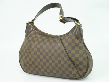 Louis Vuitton Thames Handbag Damier, BROWN, CANVAS, Handbag