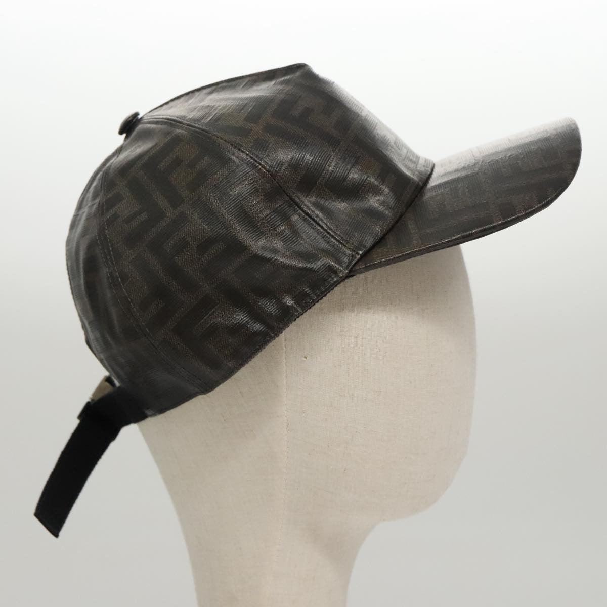 Fendi Logo Baseball Cap Zucca Canvas, BLACK, CANVAS, Head accessory
