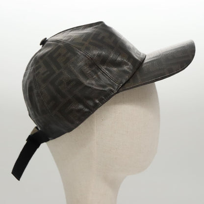 Fendi Logo Baseball Cap Zucca Canvas, BLACK, CANVAS, Head accessory