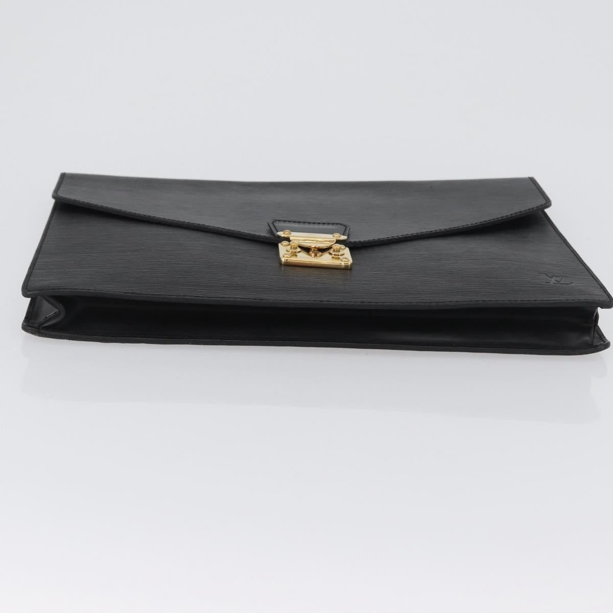 Louis Vuitton Porte-Documents Senateur Bag Epi Leather, BLACK, LEATHER, Briefcase
