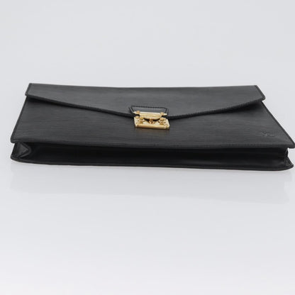 Louis Vuitton Porte-Documents Senateur Bag Epi Leather, BLACK, LEATHER, Briefcase