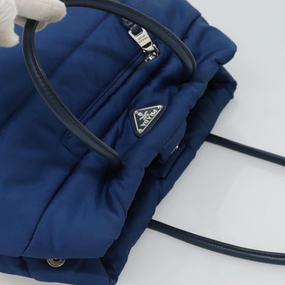 Prada Bomber Tote Tessuto, BLUE, NYLON, Tote bag