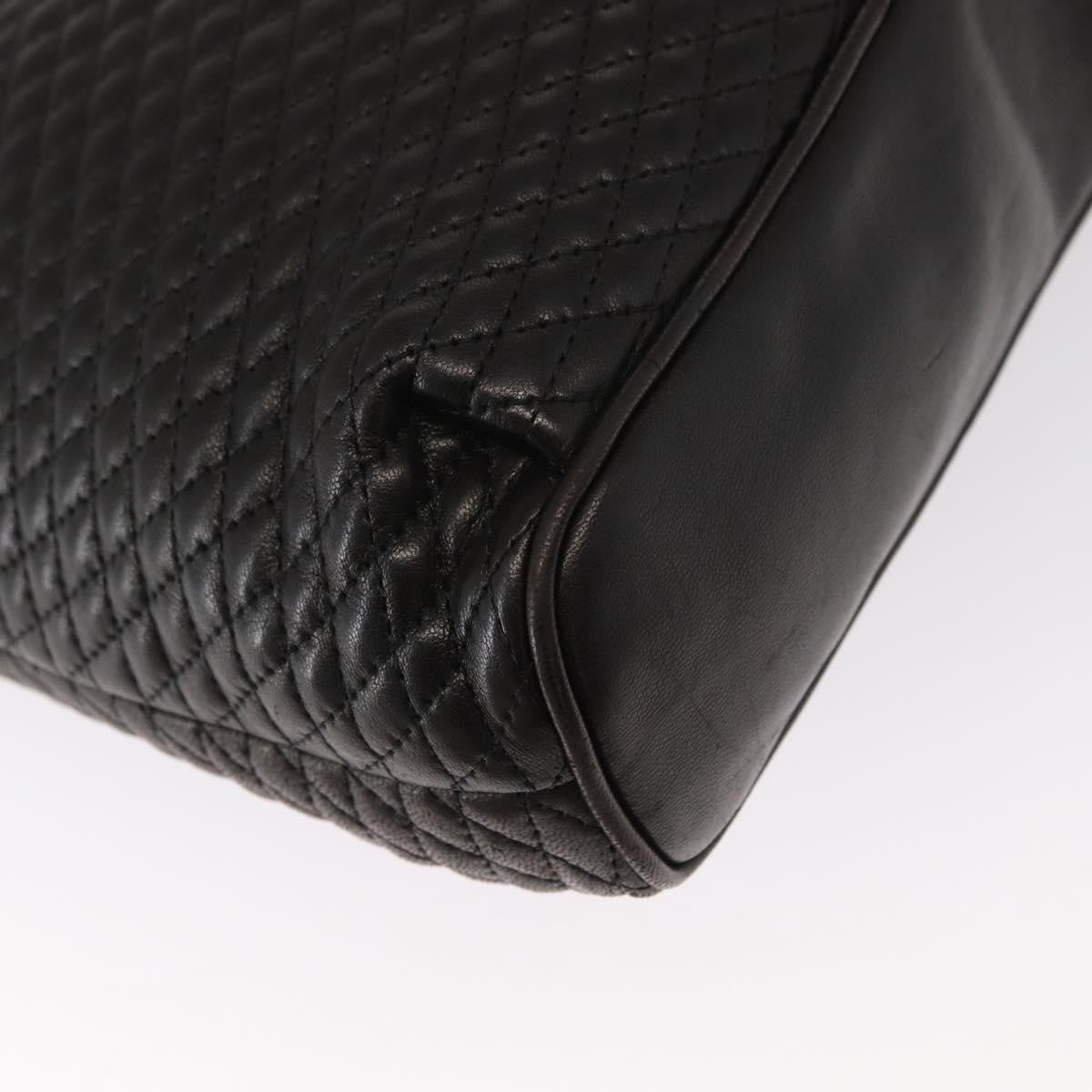 Bally Vintage Chain Shoulder Bag Quilted Leather, Black, Leather, Shoulder Bag