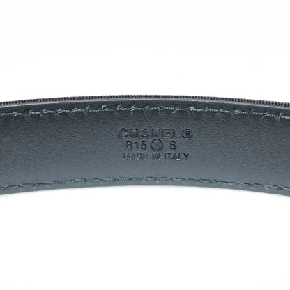 Chanel Logo Belt Leather, BLACK, LEATHER, Belts