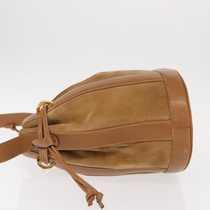 Salvatore Ferragamo Vintage Shoulder Bag Leather, BEIGE, SUEDE, Shoulder bag