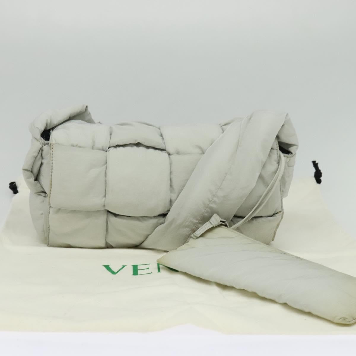 Bottega Veneta Padded Tech Cassette Crossbody Bag Intrecciato Nylon, GRAY, NYLON, Shoulder bag