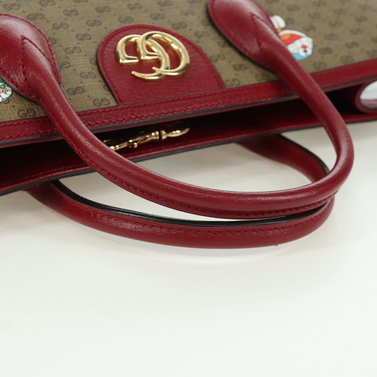 Gucci Doraemon Tote Printed Mini GG Coated Canvas, Beige, Canvas, Tote Bag