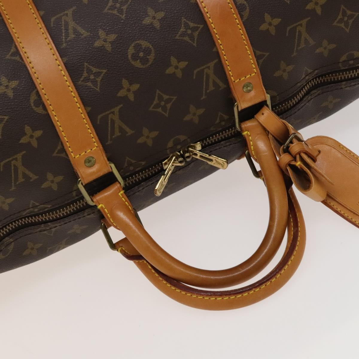 Louis Vuitton Keepall Bag Monogram Canvas, BROWN, CANVAS, Travel bag