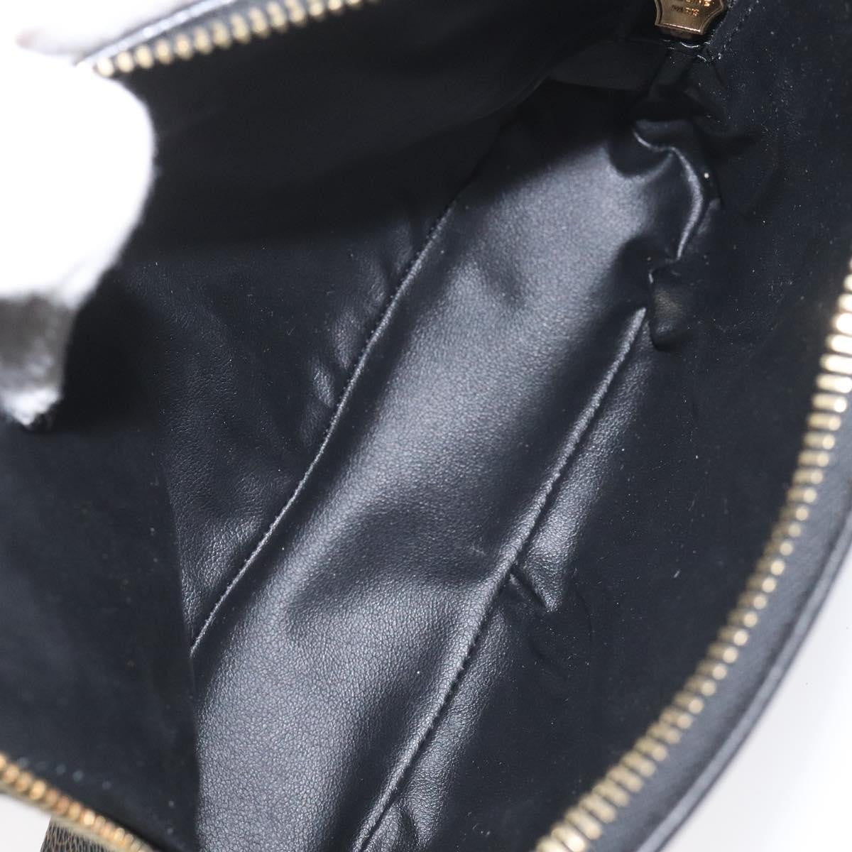 Celine Macadam Pochette Canvas and Leather, BLACK, CANVAS, Clutche & pouche
