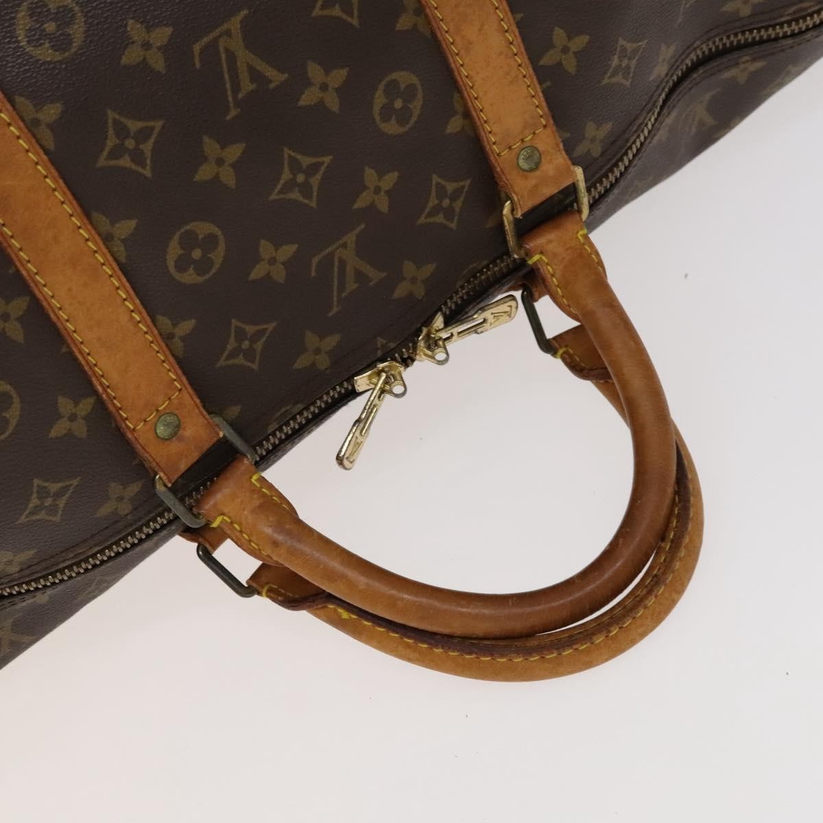 Louis Vuitton Keepall Bandouliere Bag Monogram Canvas, BROWN, CANVAS, Travel bag