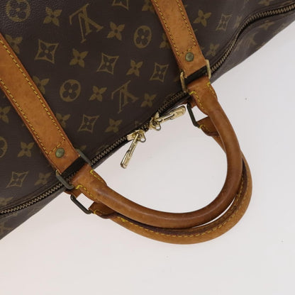 Louis Vuitton Keepall Bandouliere Bag Monogram Canvas, BROWN, CANVAS, Travel bag
