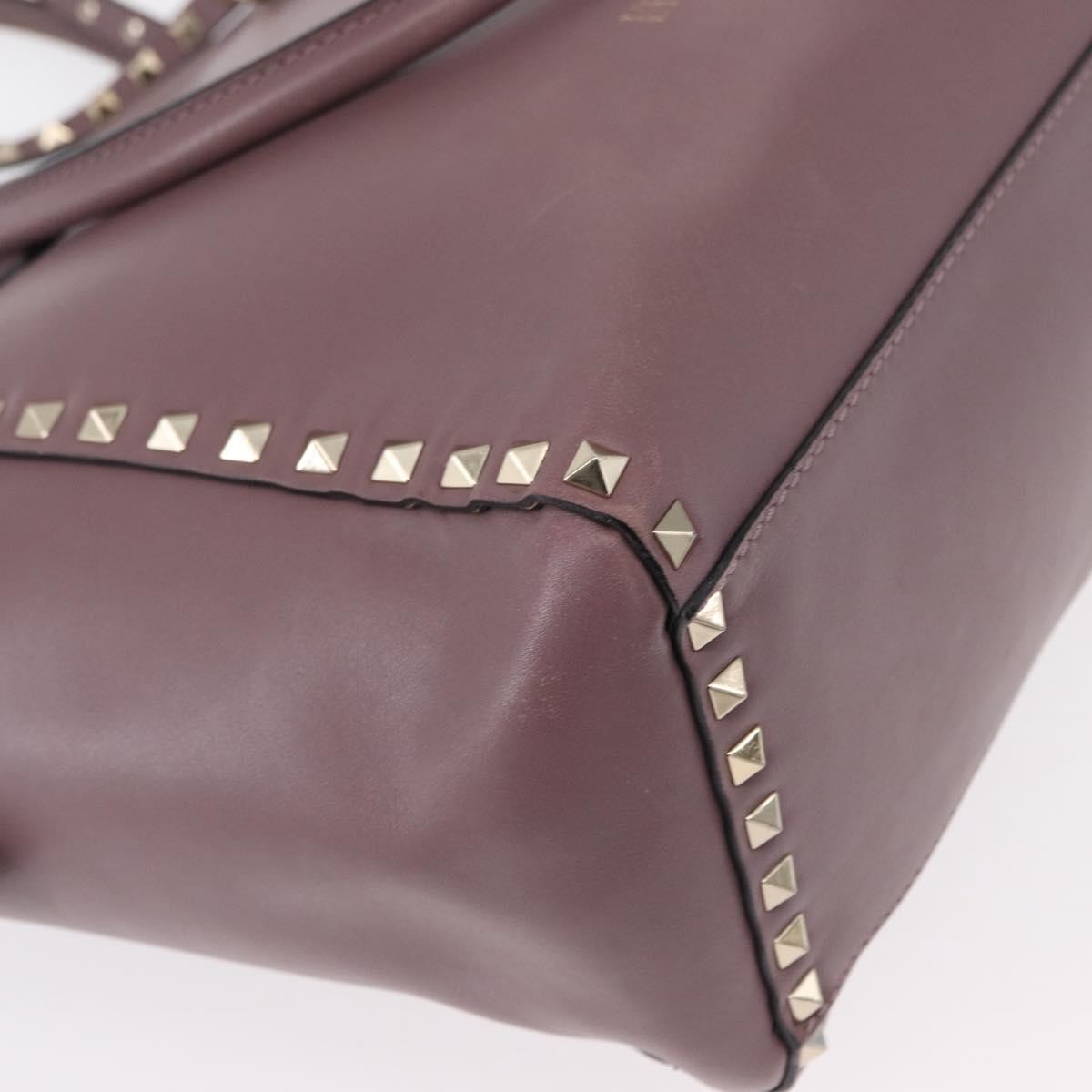 Valentino Garavani Rockstud Tote Rigid Leather, PURPLE, LEATHER, Handbag