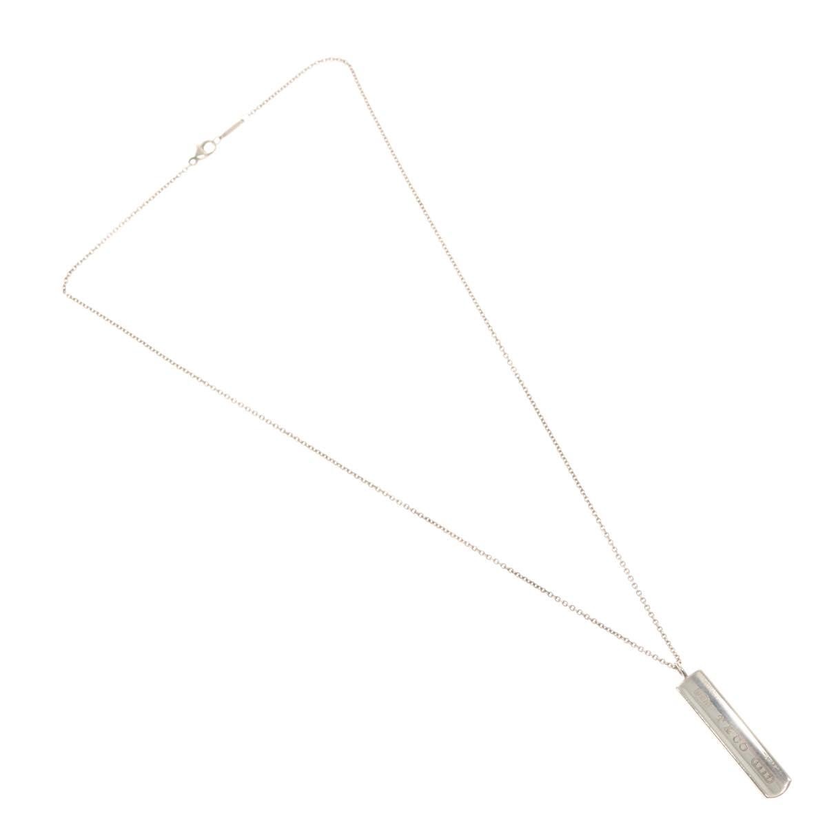 Tiffany & Co. Bar 1837 Pendant necklace Silver 925, SILVER, SILVER, Necklace