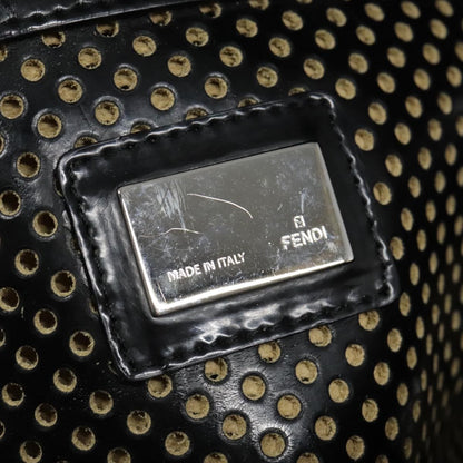 Fendi Bag Du Jour Perforated Leather, BLACK, LEATHER, Handbag