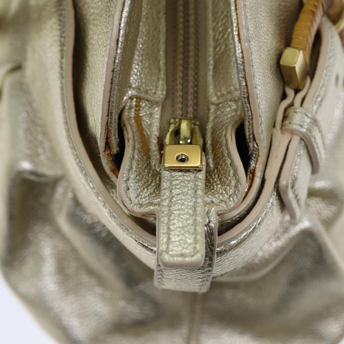 Salvatore Ferragamo Marisa Satchel Leather, GOLD, LEATHER, Handbag