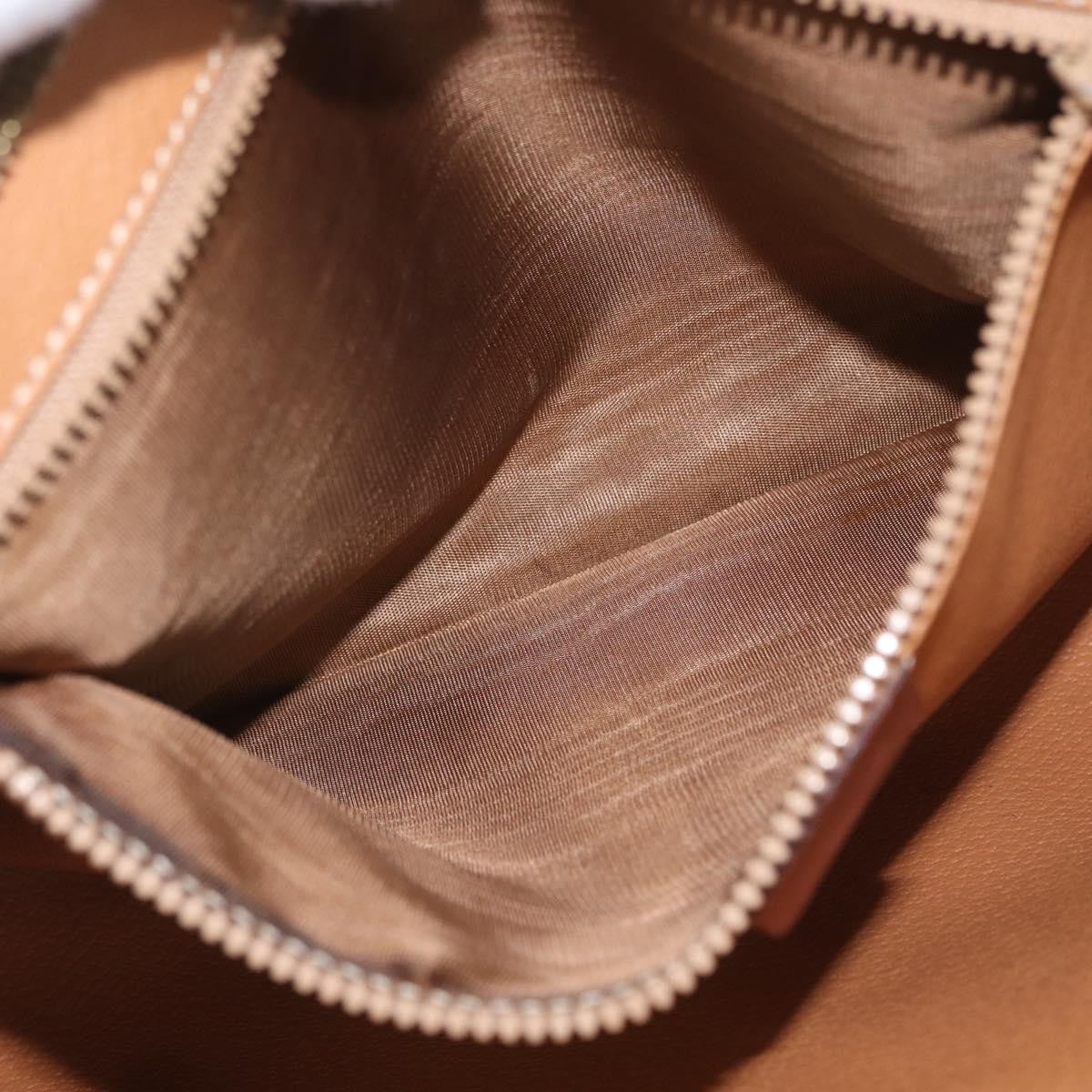 Celine Macadam Pochette Canvas and Leather, BROWN, CANVAS, Clutche & pouche