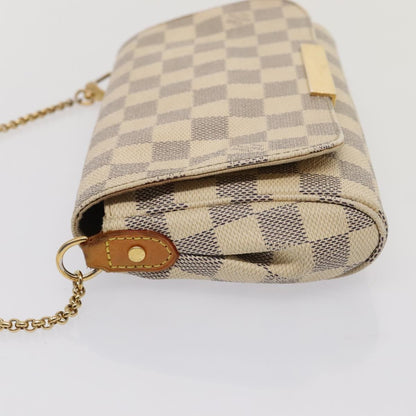 Louis Vuitton Favorite Handbag Damier, WHITE, CANVAS, Handbag
